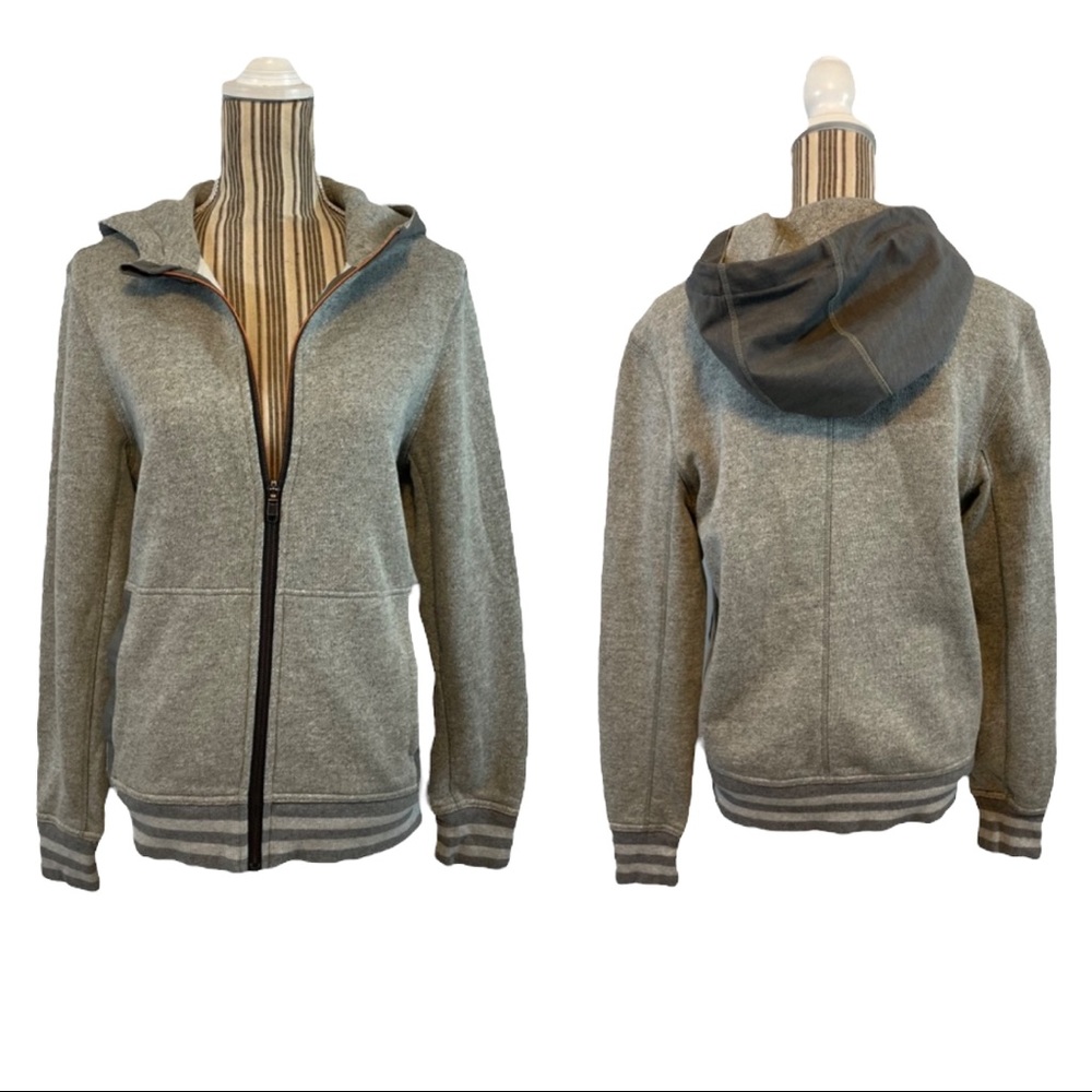 Lululemon two tone gray zipper hoodie small with pockets